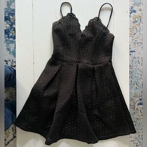 Black Eyelet Dress